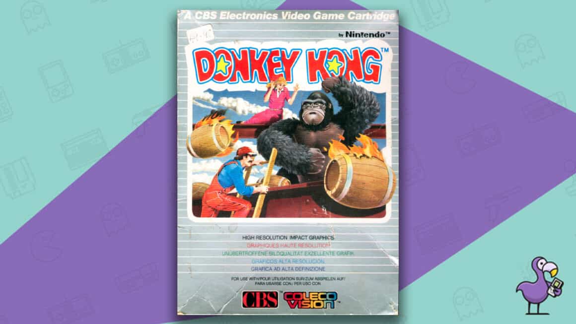 Los mejores juegos de Colecovision - Donkey Kong Game Case Cover Art
