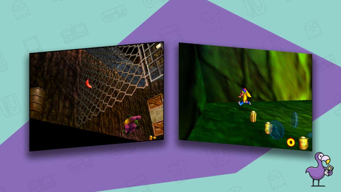 Donkey Kong 64: elementos imposibles en algunos niveles