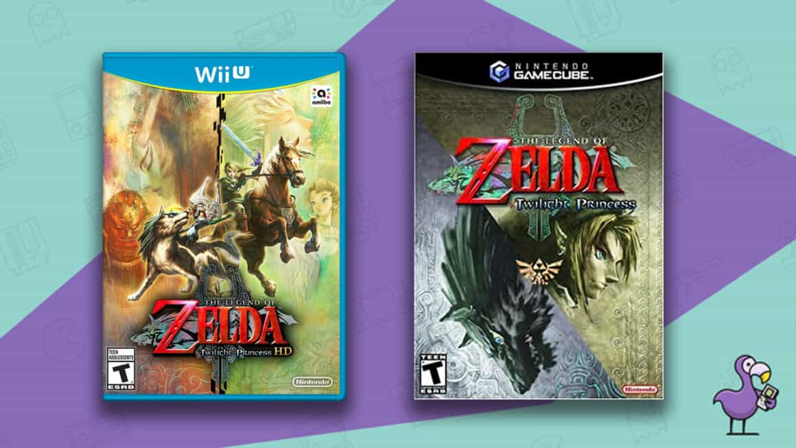 Los mejores juegos de Zelda: estuches de juegos The Legend of Zelda Twilight Princes para Nintendo Wii-U y GameCube