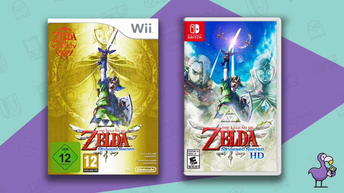 Los mejores juegos de Zelda - The Legend of Zelda Skyward Sword Estuches para juegos de Nintendo Wii y Nintendo Switch