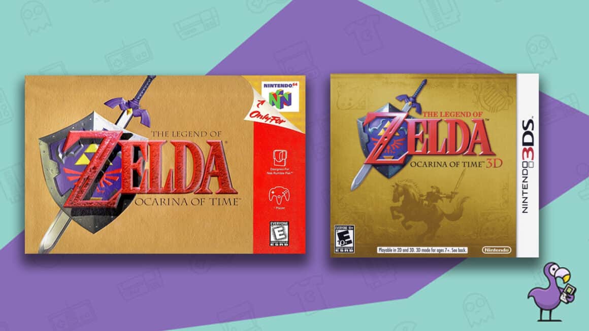 Los mejores juegos de Zelda - Fundas de juego The Legend of Zelda Ocarina of Time para N64 y Nintendo 3DS