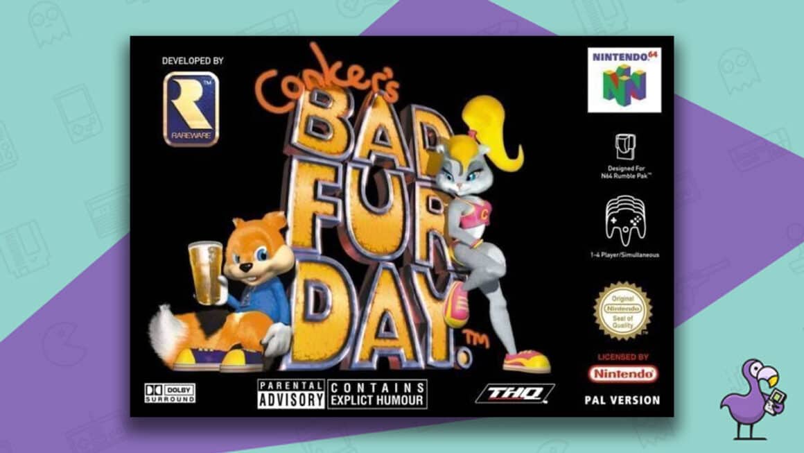 Juegos raros N64 - Estuche de juego Conker's Bad Fur Day