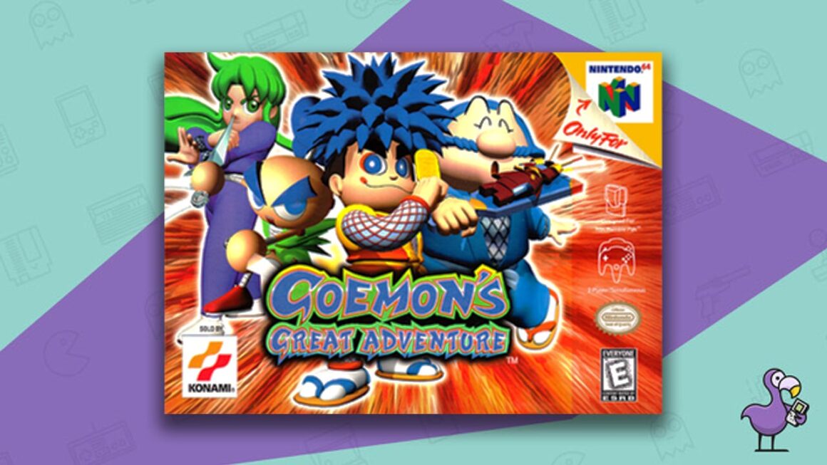 Juegos raros N64 - Goemon's Great Adventure Game Case Cover Art