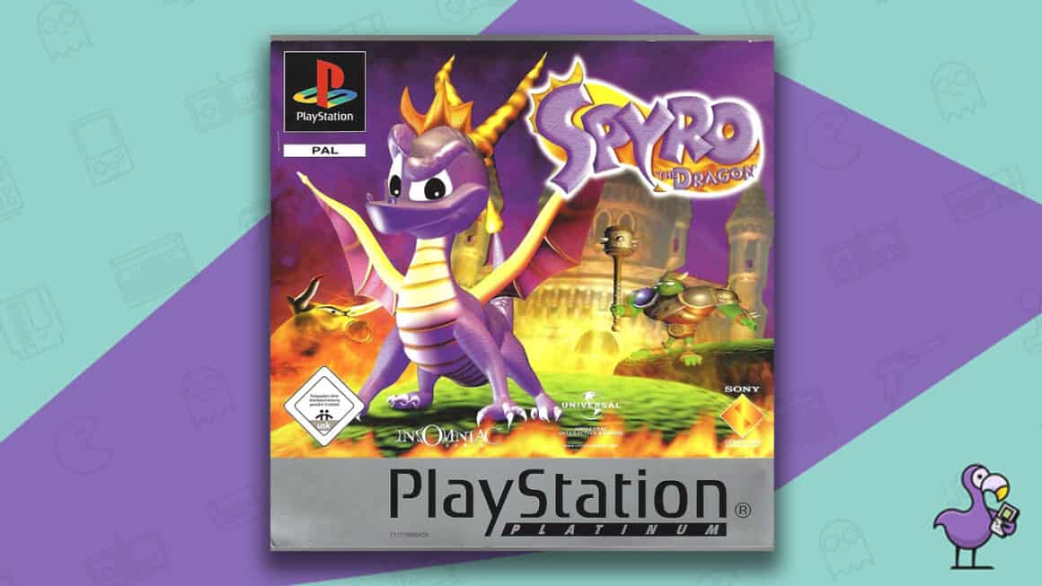 Los mejores juegos de Spyro - Estuche del juego Spyro the Dragon PS1