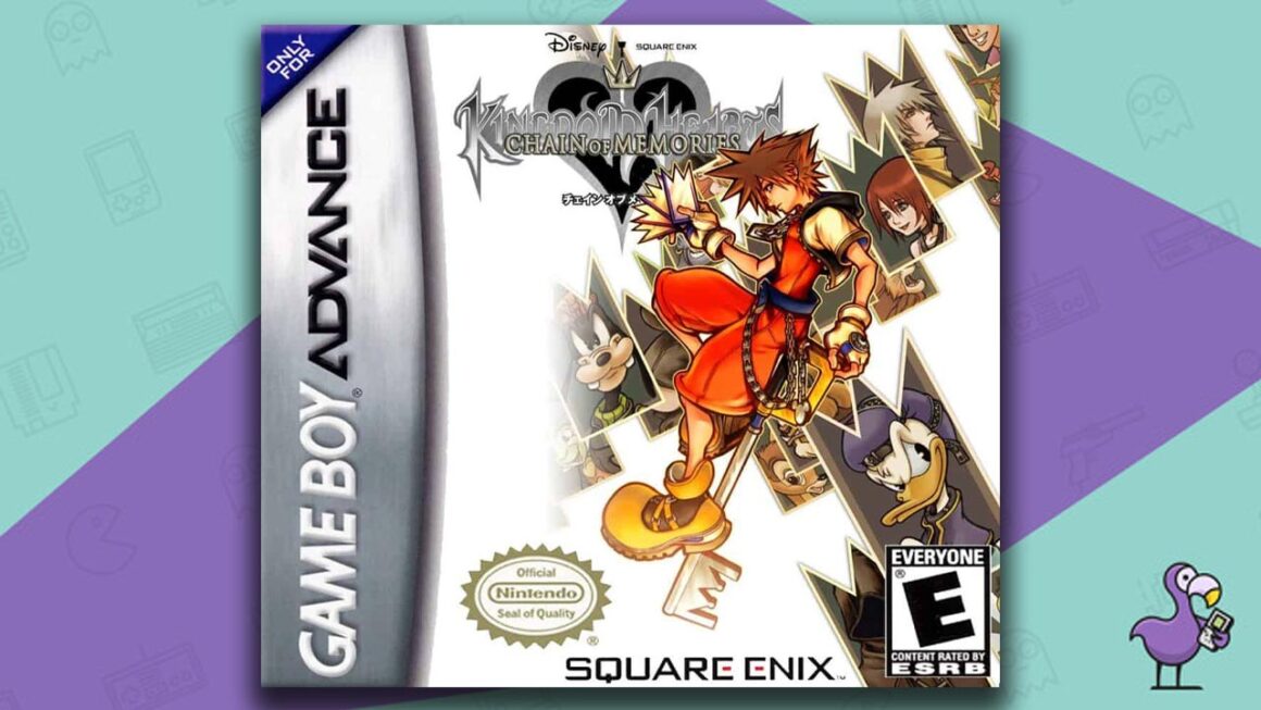 Los mejores juegos de Gameboy Advance: arte de portada de la caja del juego Kingdom Hearts Chain of Memories