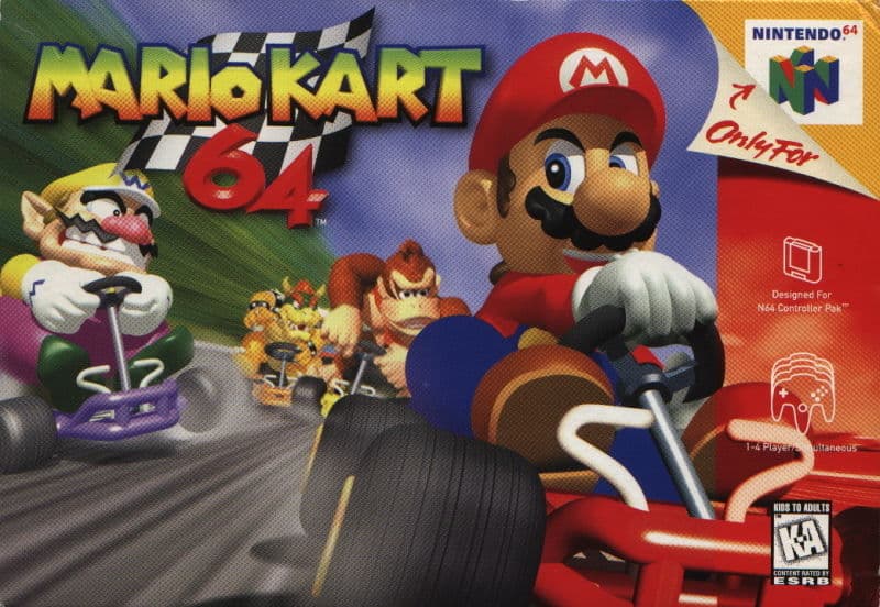 Los mejores juegos de los 90 - Mario Kart 64 N64
