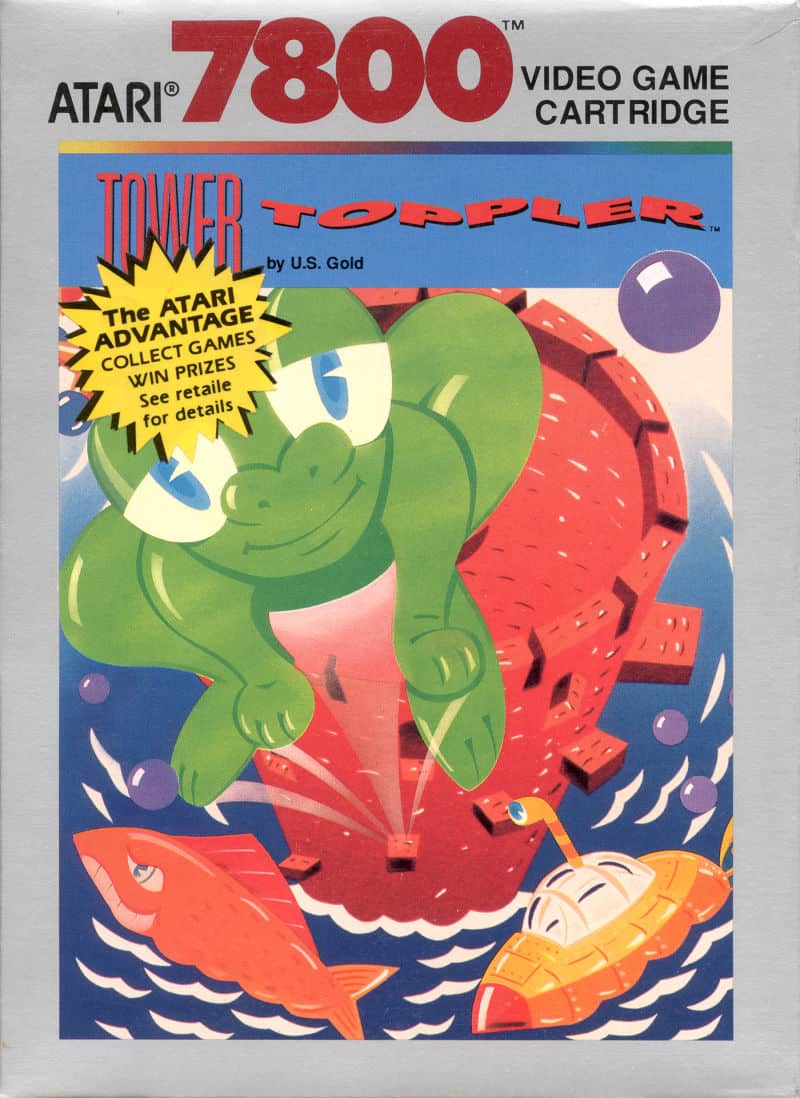mejores juegos de Atari 7800 - Portada de Tower toppler