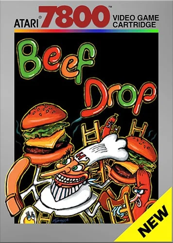 mejores juegos de Atari 7800 - Portada de Beef Drop