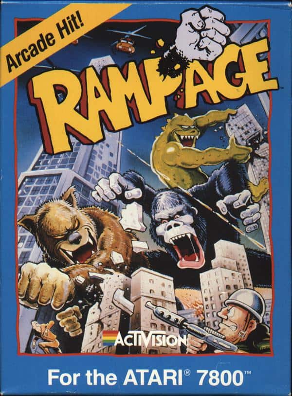 mejores juegos de Atari 7800 - portada de Rampage