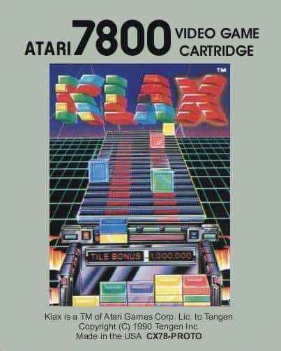 mejores juegos de Atari 7800 - portada de Klax