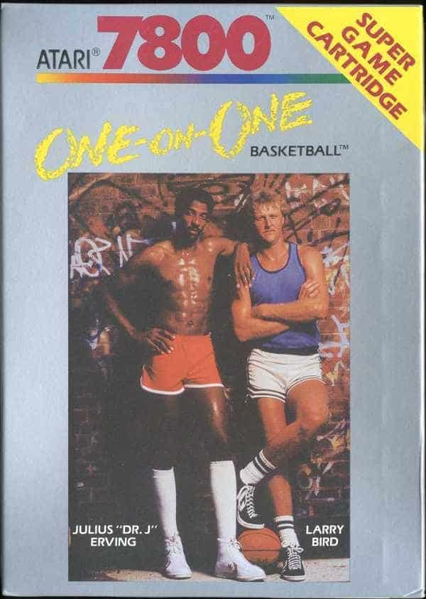 mejores juegos de Atari 7800: portada de baloncesto uno a uno