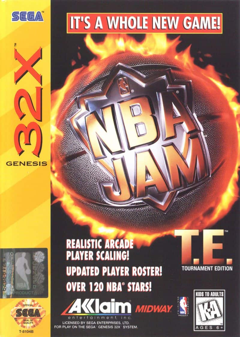 Los mejores juegos 32X: portada de NBA Jam Tournament Edition