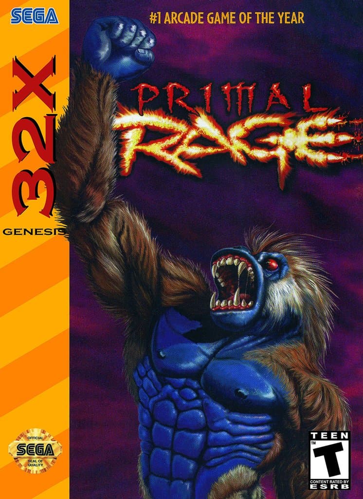 Los mejores juegos de 32X: portada de Primal Rage