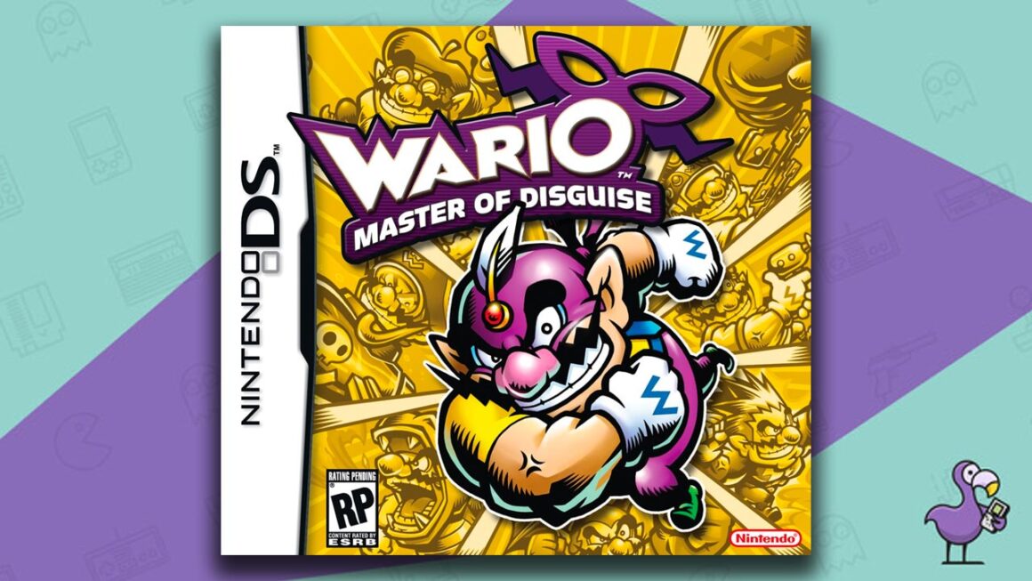 Los mejores juegos de Nintendo DS: arte de portada de la caja del juego Wario: Master of Disguise