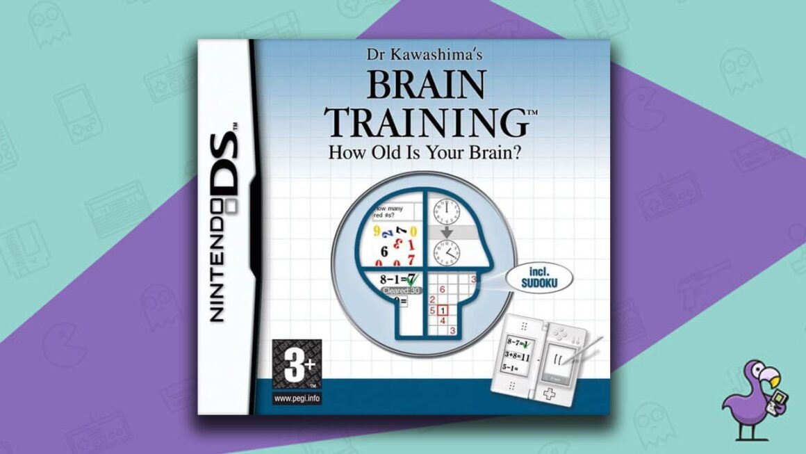 Los mejores juegos de Nintendo DS: portada del juego Brain Training del Dr. Kawashima
