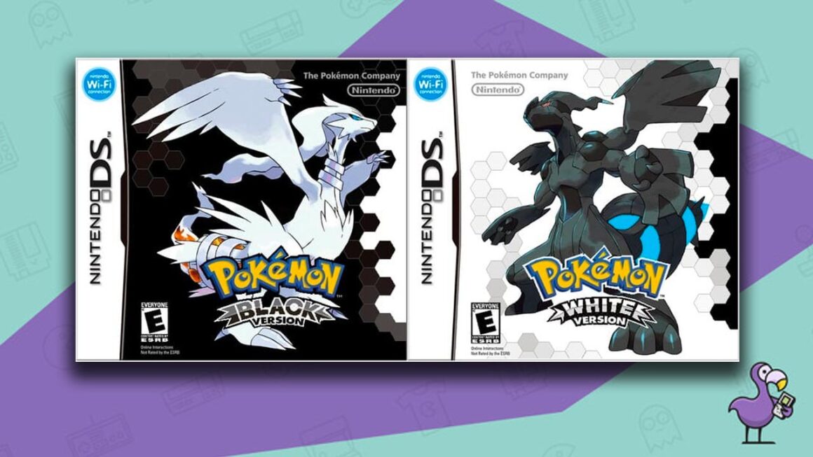 Los mejores juegos de Nintendo DS: portada de la caja del juego Pokemon Black/White