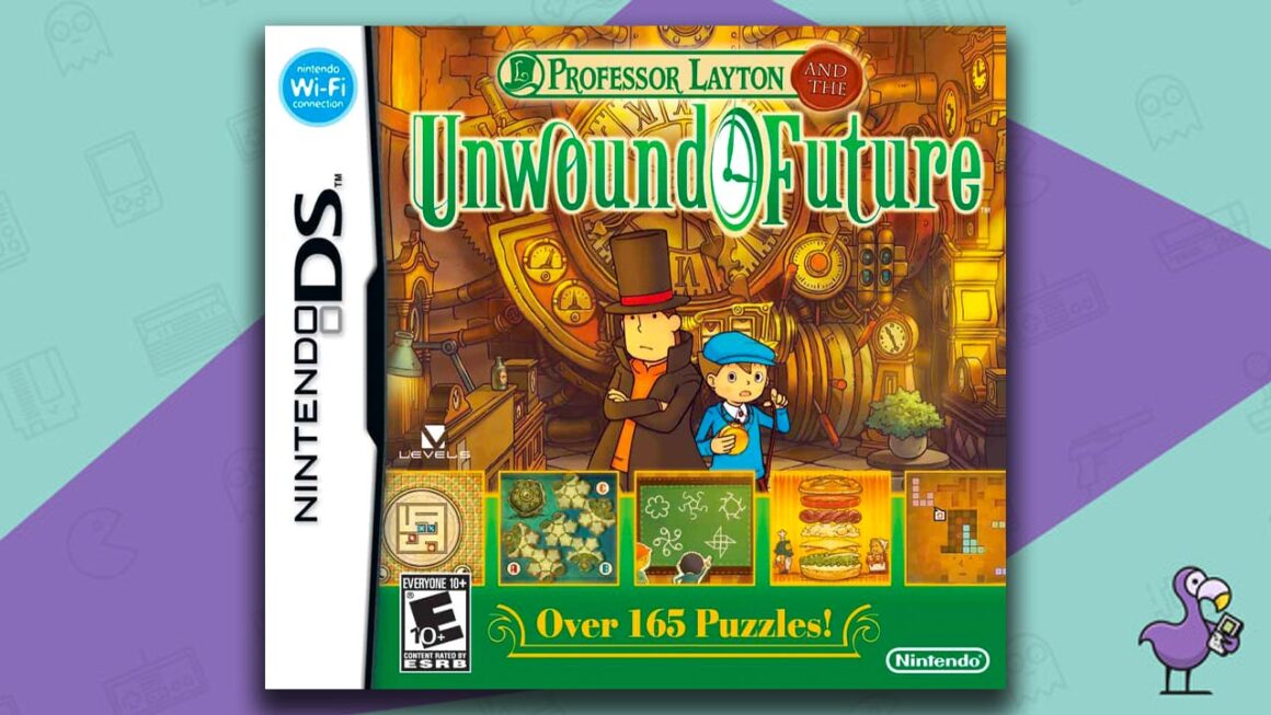 Los mejores juegos de Nintendo DS: el profesor Layton y la portada de la caja del futuro juego Unwound