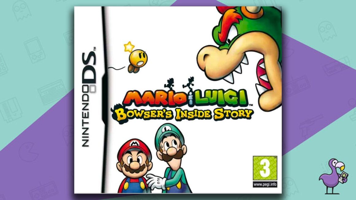 Los mejores juegos de Nintendo DS - Mario & Luigi: Bowser's Inside Story game case cover art