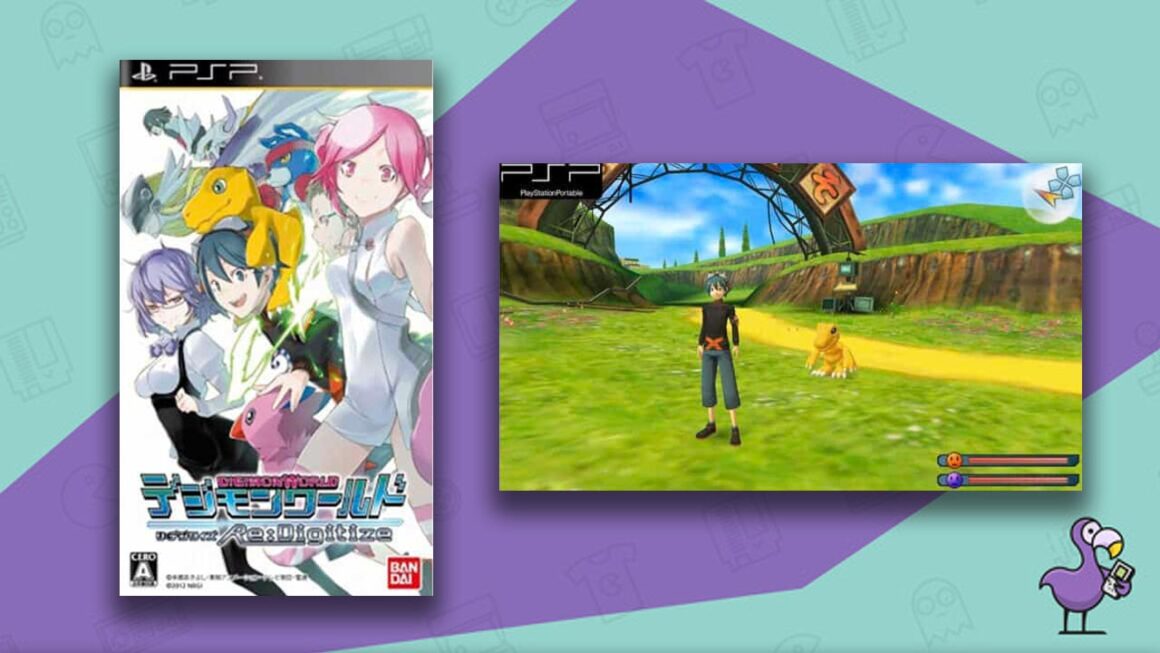 Los mejores juegos de Digimon - Digimon World Re Digitize PSP game case gameplay