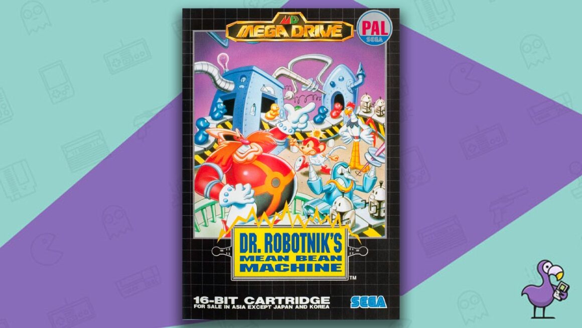 Los mejores juegos de Sega Mega Drive: portada del juego Dr Robotnik's Mean Bean Machine