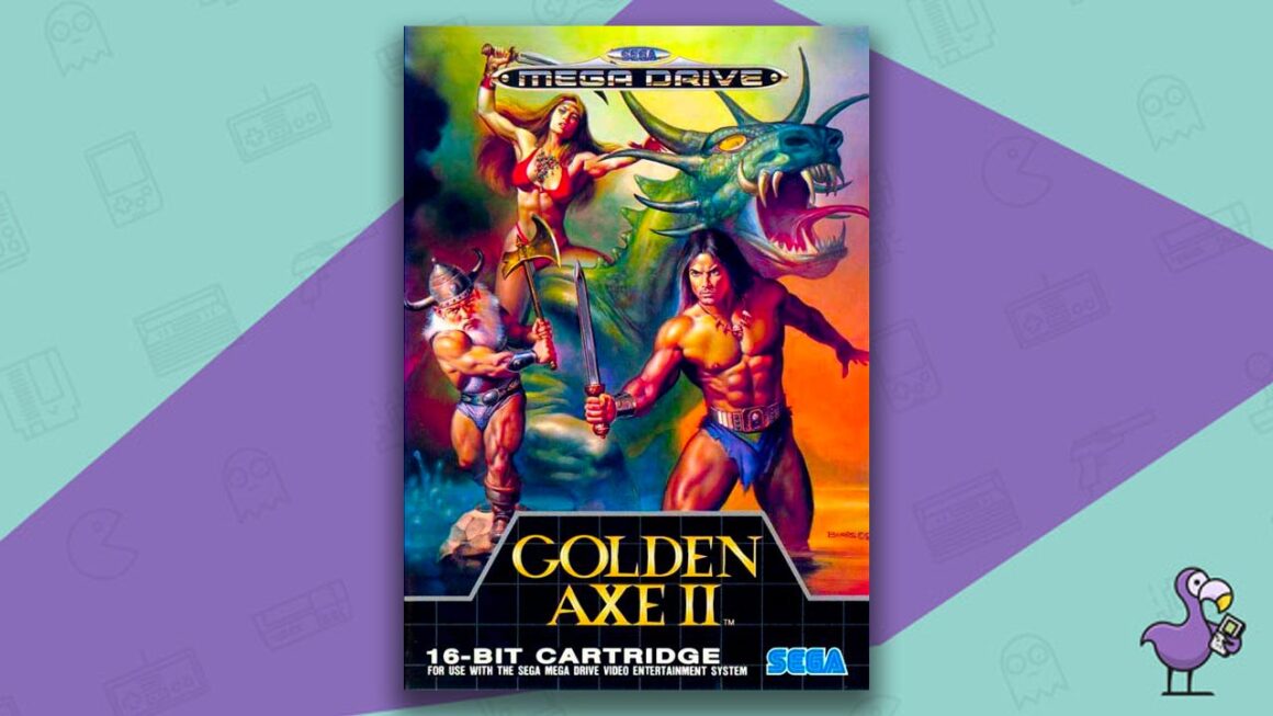 Los mejores juegos de Sega Mega Drive - Golden Axe II Game Case Cover Art