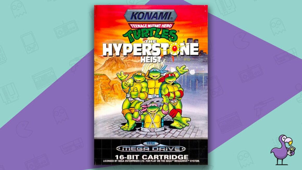 Los mejores juegos de Sega Mega Drive - Teenage Mutant Hero Turtles: The Hyperstone Heist Game Case Cover Art