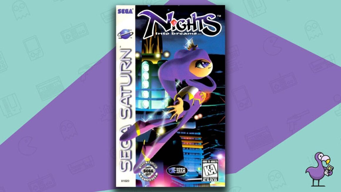 Los mejores juegos de Sega Saturn: arte de portada de la caja del juego Nights into Dreams