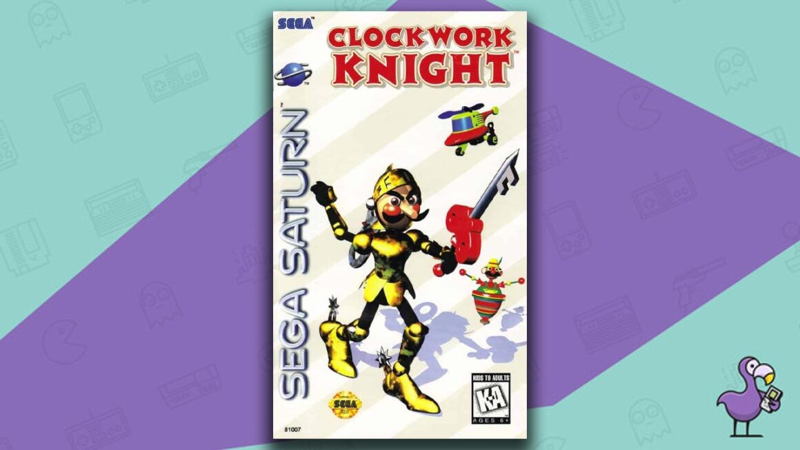 Los mejores juegos de Sega Saturn: arte de portada de la caja del juego Clockwork Knight