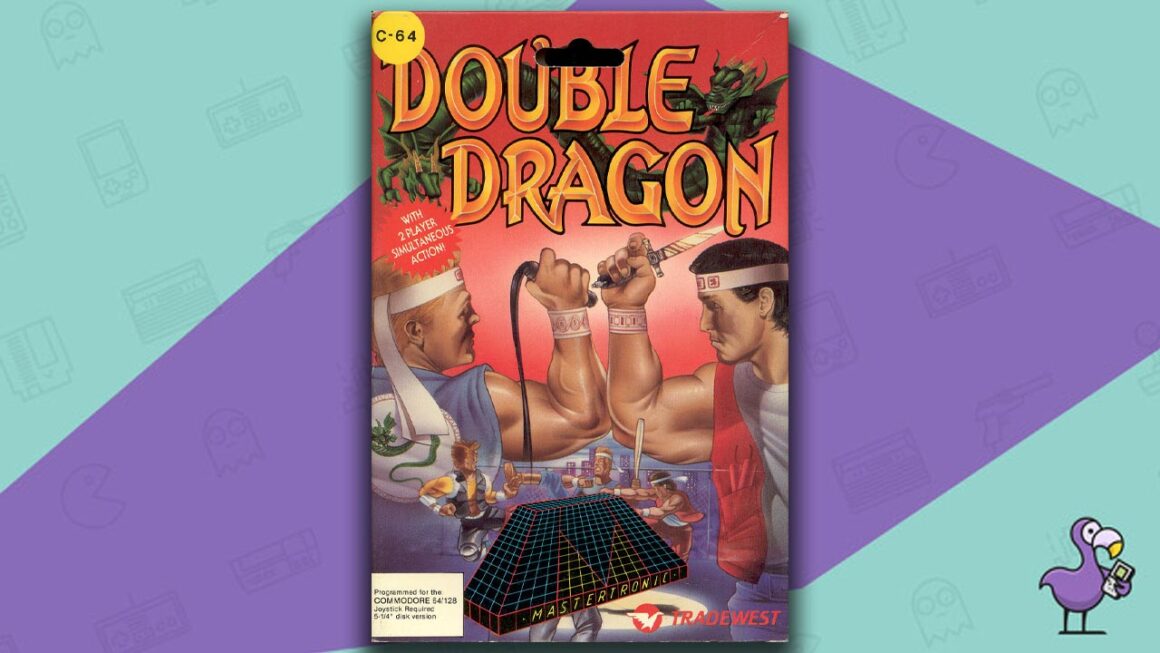 Los mejores juegos de Commodore 64 - Arte de portada de la caja del juego Double Dragon