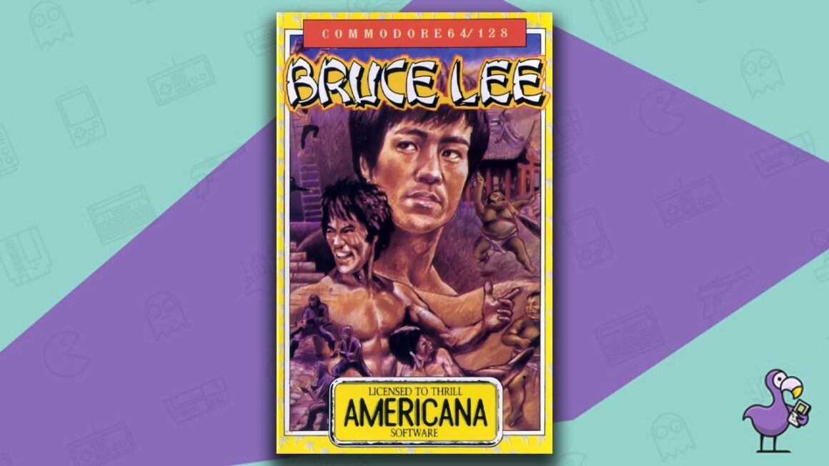 Los mejores juegos de Commodore 64 - Arte de portada de la caja del juego de Bruce Lee