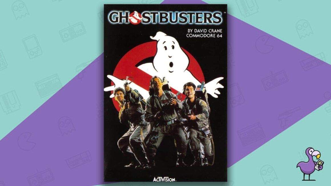 Los mejores juegos de Commodore 64: arte de portada de la caja del juego Ghostbusters