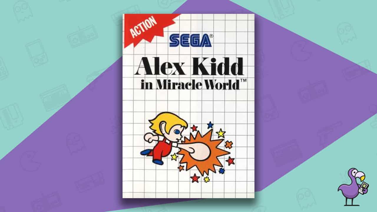Los mejores juegos de Master System - Alex Kidd en el estuche del juego Miracle World