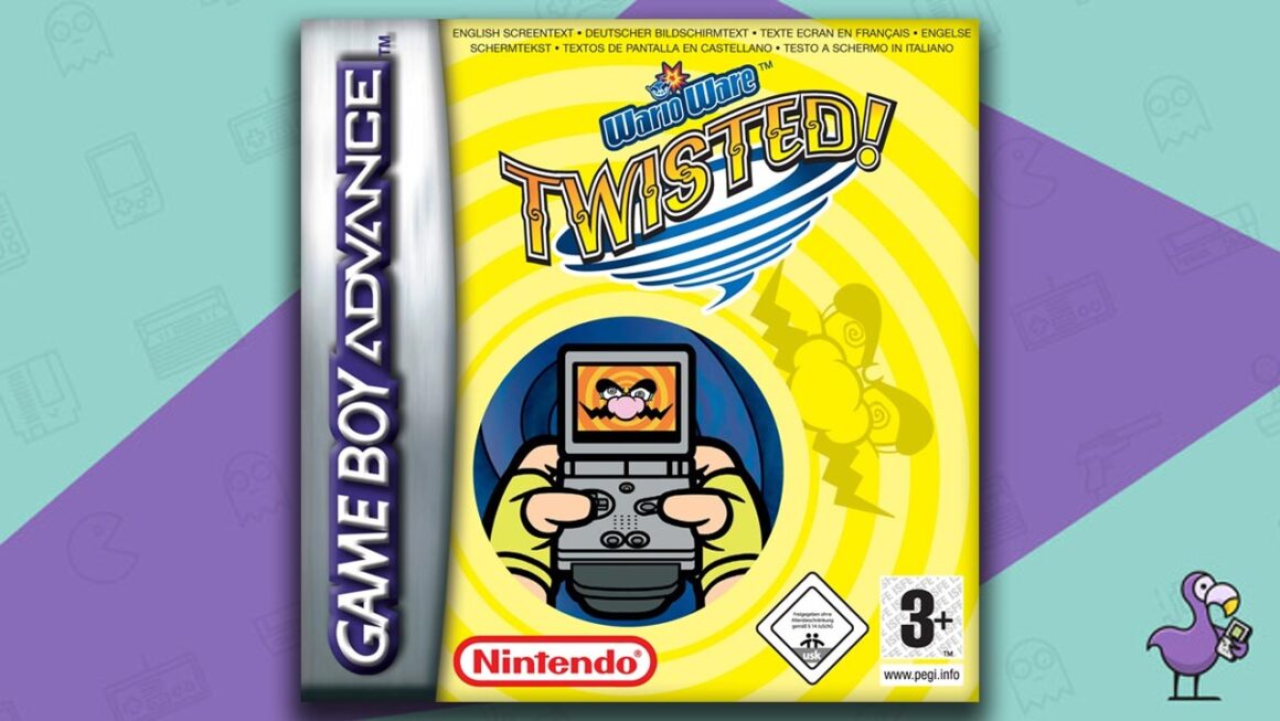 Los mejores juegos de Gameboy Advance: arte de portada de la caja del juego WarioWare Twisted