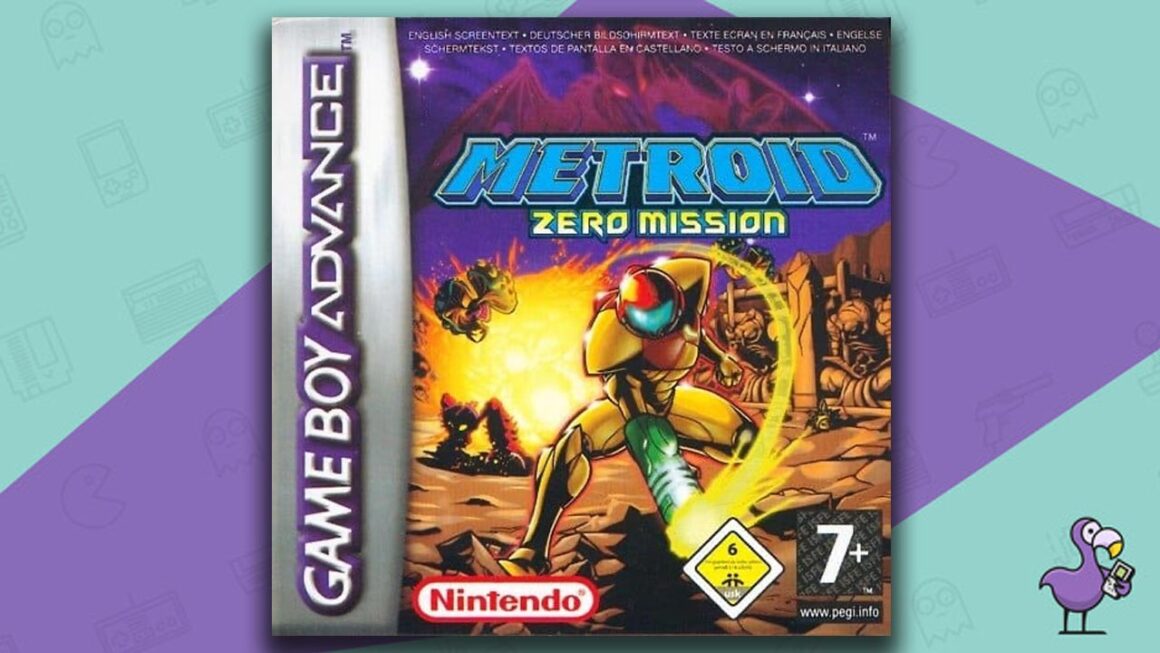 Los mejores juegos de Gameboy Advance: arte de portada de la caja del juego Metroid: Zero Mission