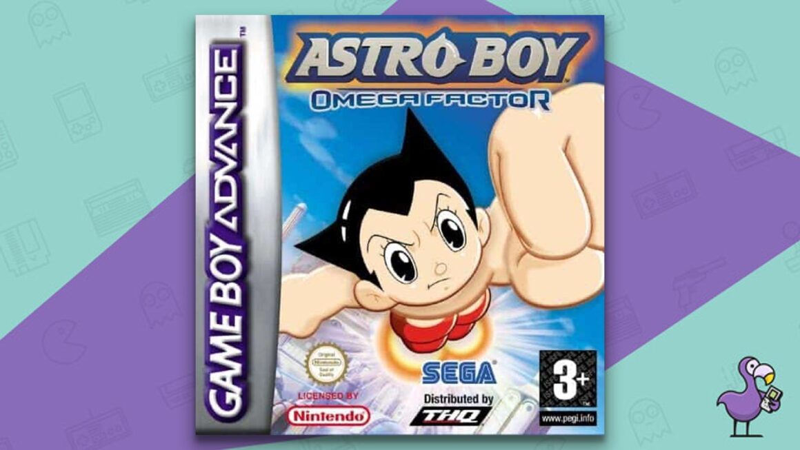 Los mejores juegos de Gameboy Advance: arte de portada de la caja del juego Astro Boy Omega Factor