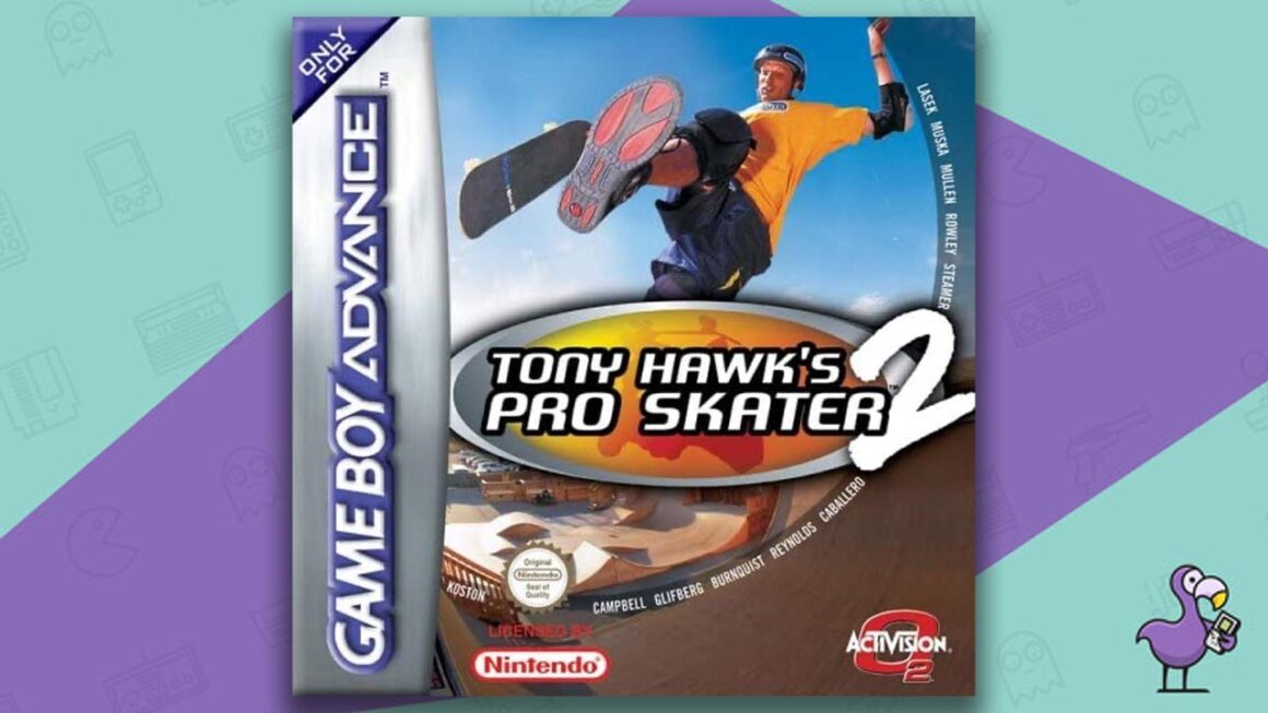 Los mejores juegos de Gameboy Advance: portada de la caja del juego Tony Hawks Pro Skater 2