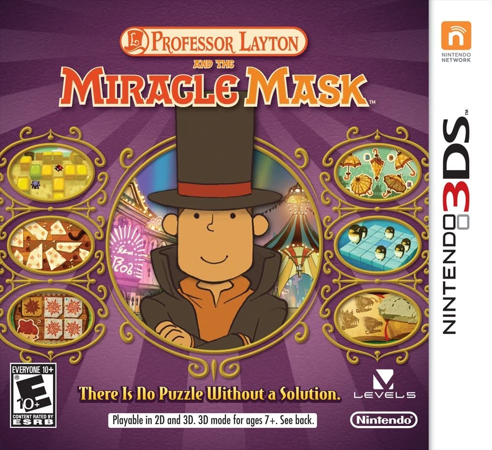 Profesor layton milagro máscara 3ds juego caja