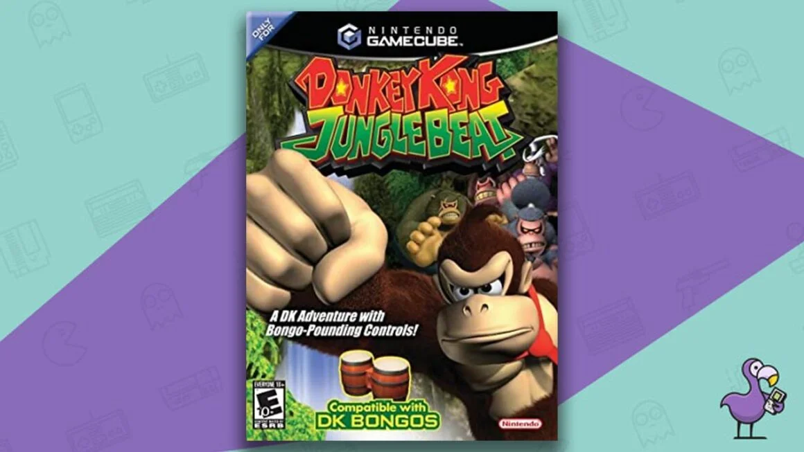 Los mejores juegos de GameCube - Arte de portada de la caja del juego Donkey Kong Jungle Beat