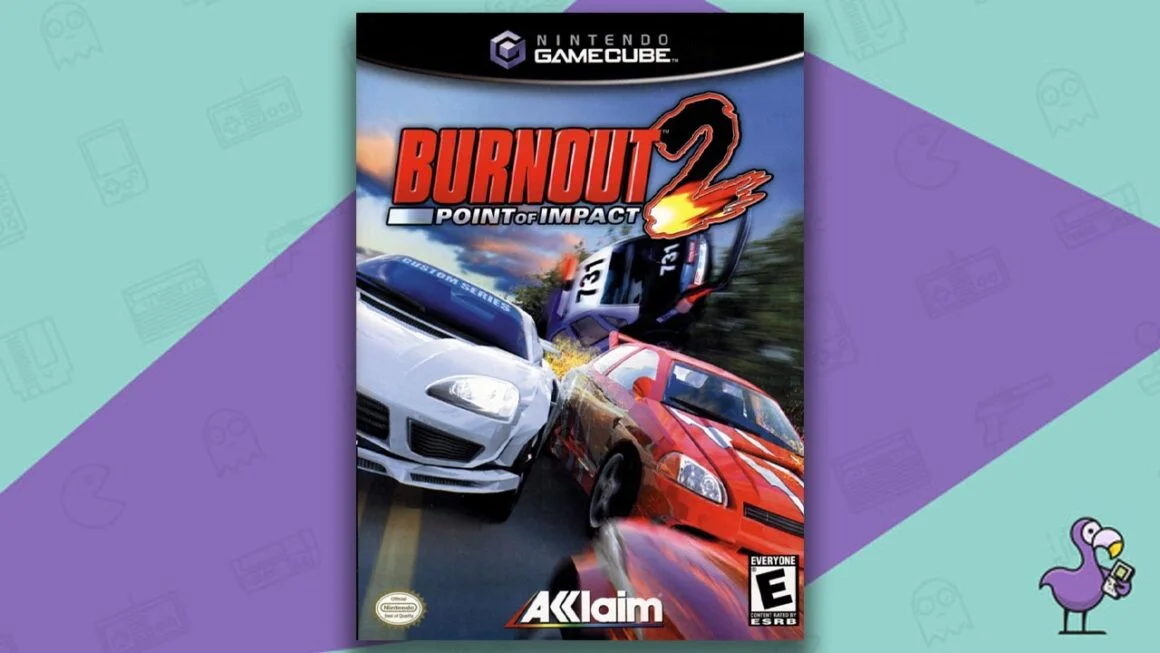 Los mejores juegos de GameCube - Burnout 2: arte de portada de la caja del juego Point of Impact