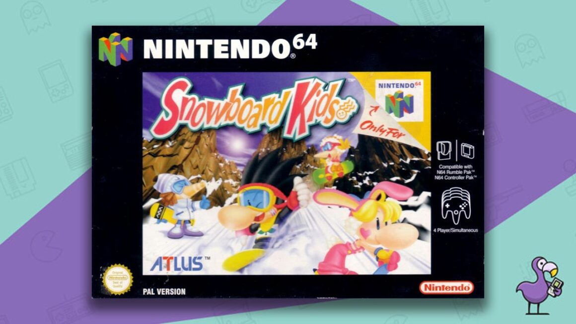 Los mejores juegos N64 de todos los tiempos - Snowboard Kids game case cover art pal version