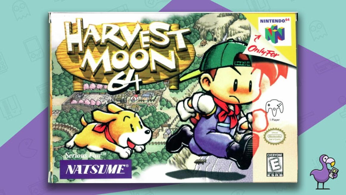 Los mejores juegos N64 de todos los tiempos: arte de portada de la caja del juego Harvest Moon 64