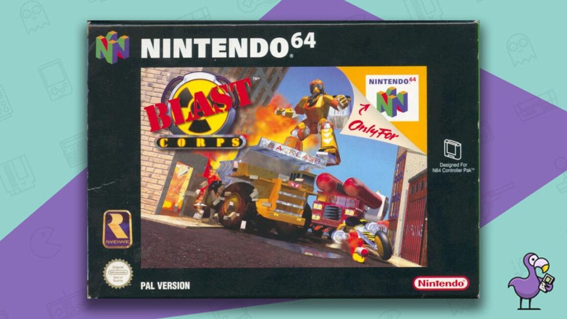 Los mejores juegos N64 de todos los tiempos: portada del juego Blast Corps