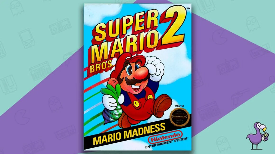 Los juegos de NES más vendidos: portada de la caja del juego Super Mario Bros 2