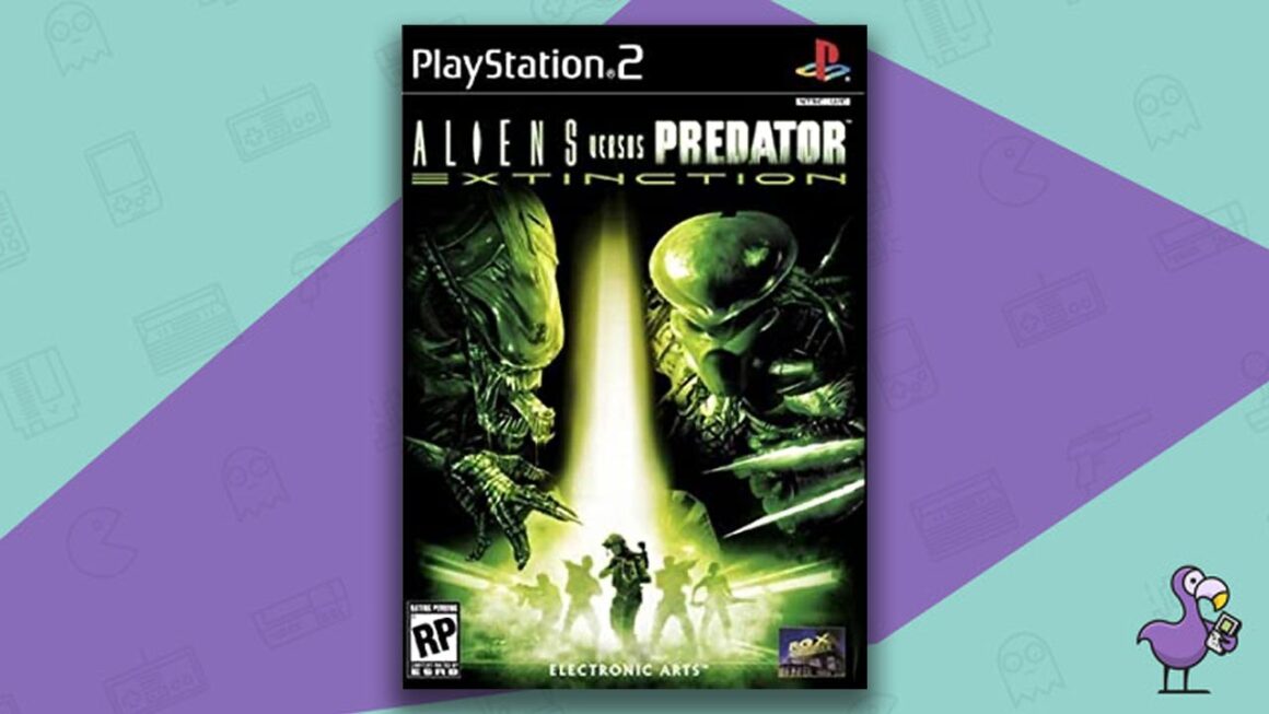 Juegos de PS2 subestimados - Alien Vs Predator: arte de portada de la caja del juego Extinction