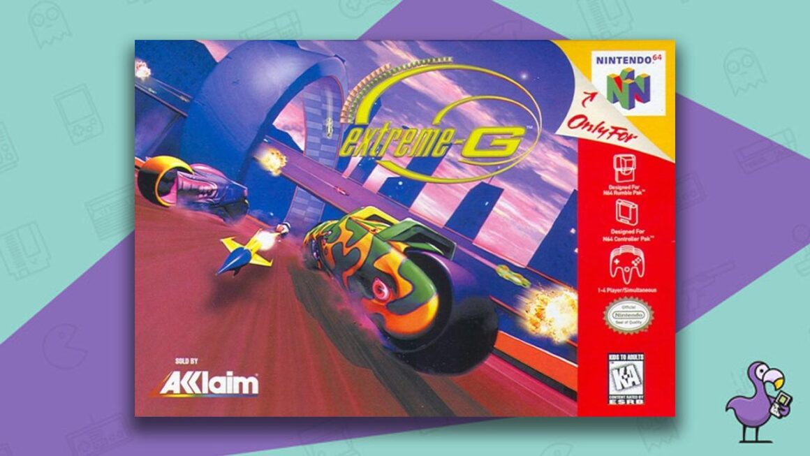 Los mejores juegos de carreras N64 - Arte de portada de la caja del juego Extreme G