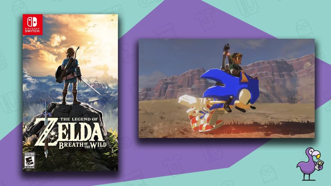 Los mejores hacks de ROM de Zelda: Link montado en Sonic the Hedgehog a través de Hyrule