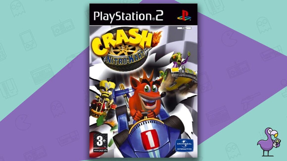 Los mejores juegos de carreras de PS2: portada de la caja del juego Crash Nitro Kart