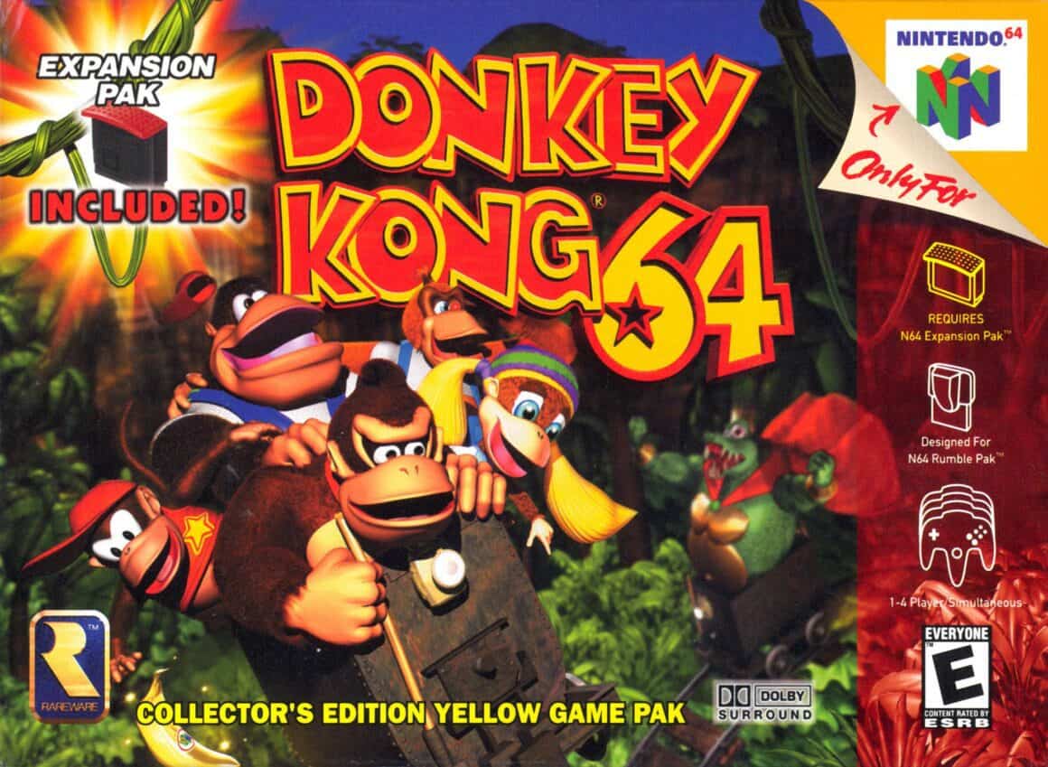 Los mejores juegos de los 90 - Donkey Kong 64 N64