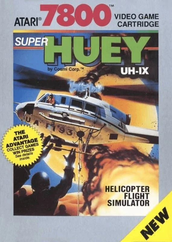 mejores juegos de Atari 7800 - Portada Super Huey UH-IX