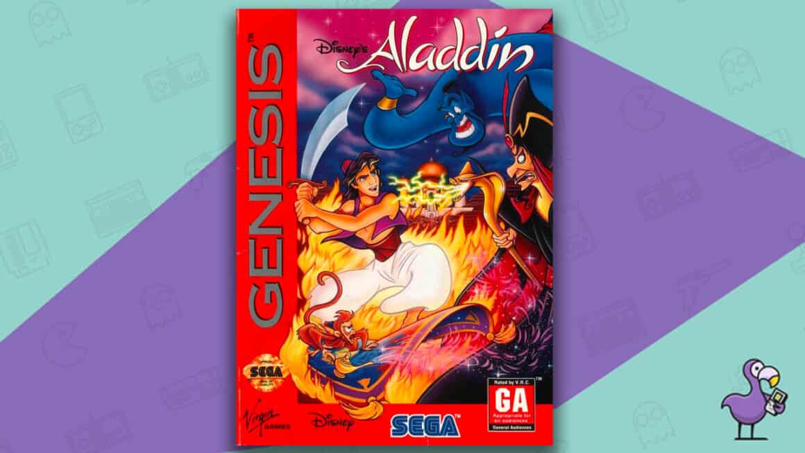 Los mejores juegos de Sega Genesis - Carátula del juego Aladdin de Disney